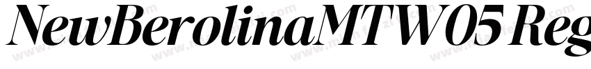 NewBerolinaMTW05 Regular Regular字体转换